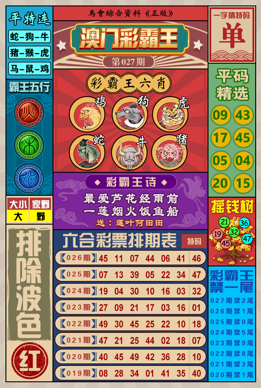 2025027期澳门彩霸王