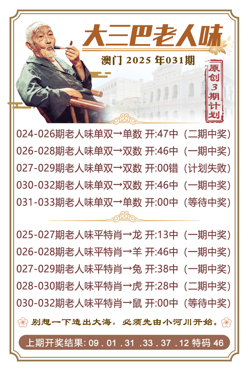 2025031期大三巴老人味