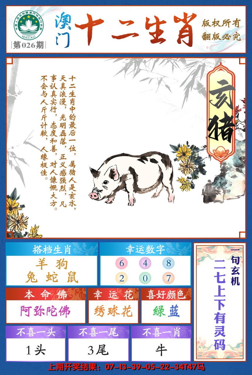 2025026期十二生肖