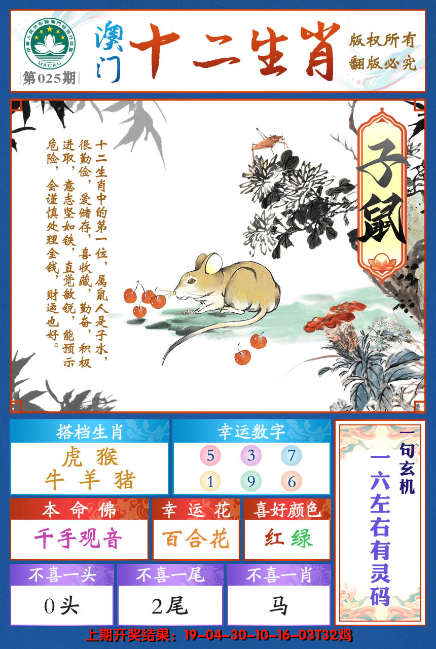 2025025期十二生肖
