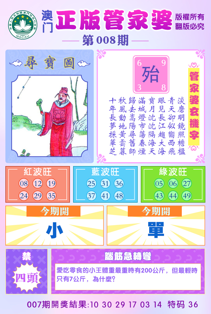 2025008期正版管家婆
