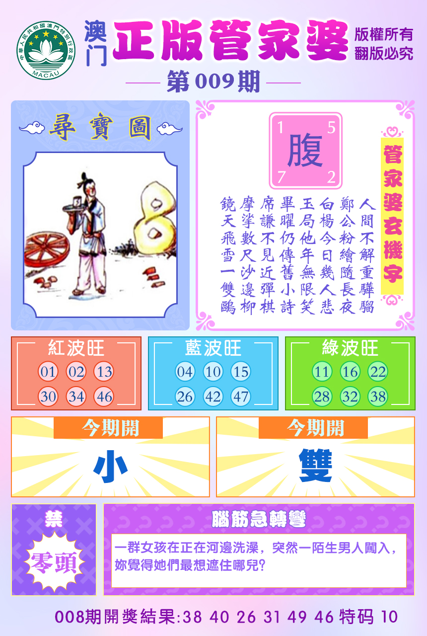 2025009期正版管家婆