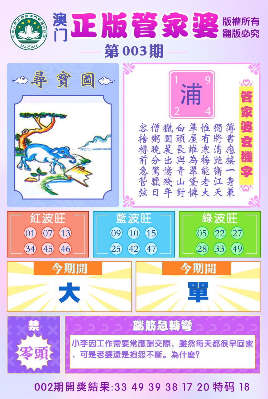 2025003期正版管家婆