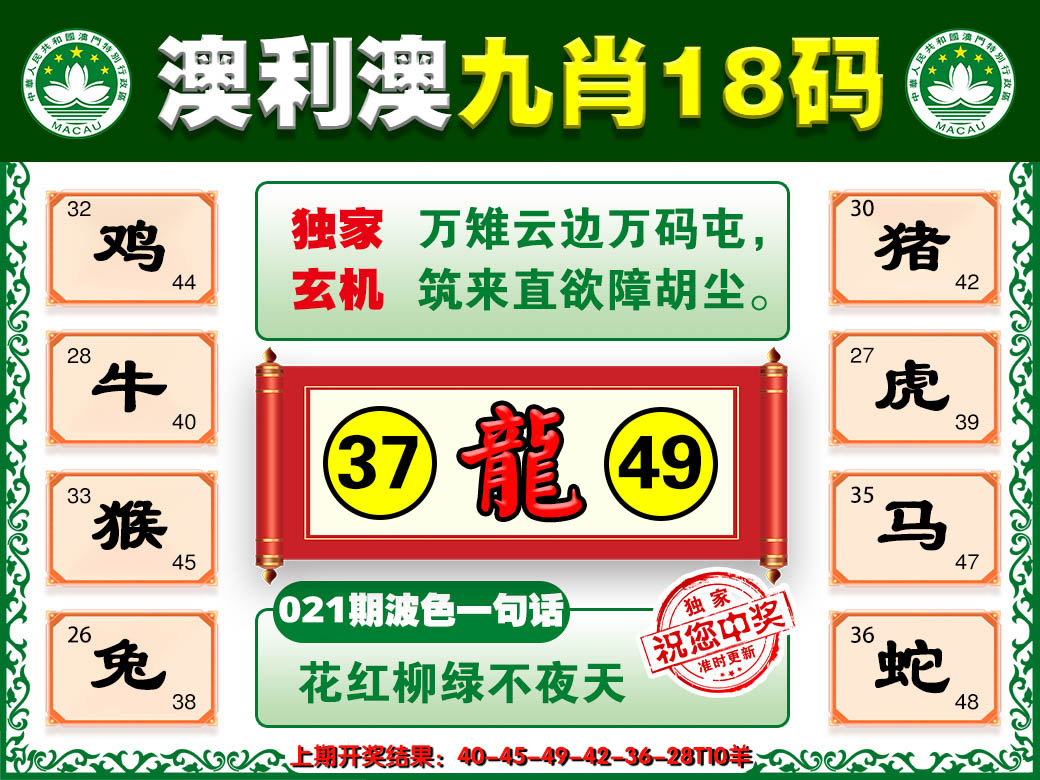 2025021期澳利澳九肖