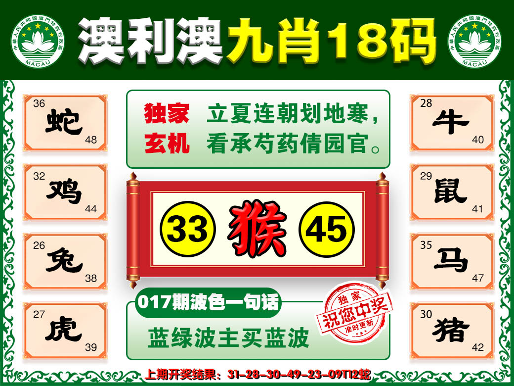2025017期澳利澳九肖