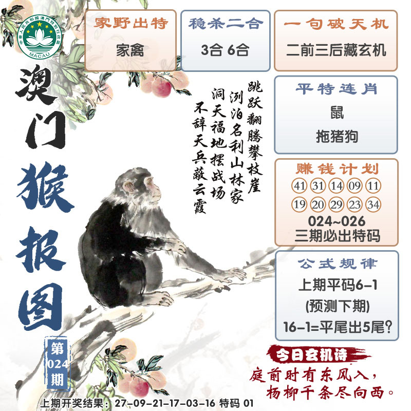 2025024期澳门猴报图