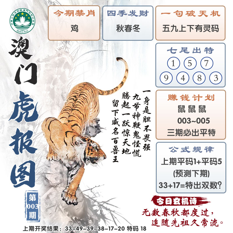 2025003期澳门虎报图