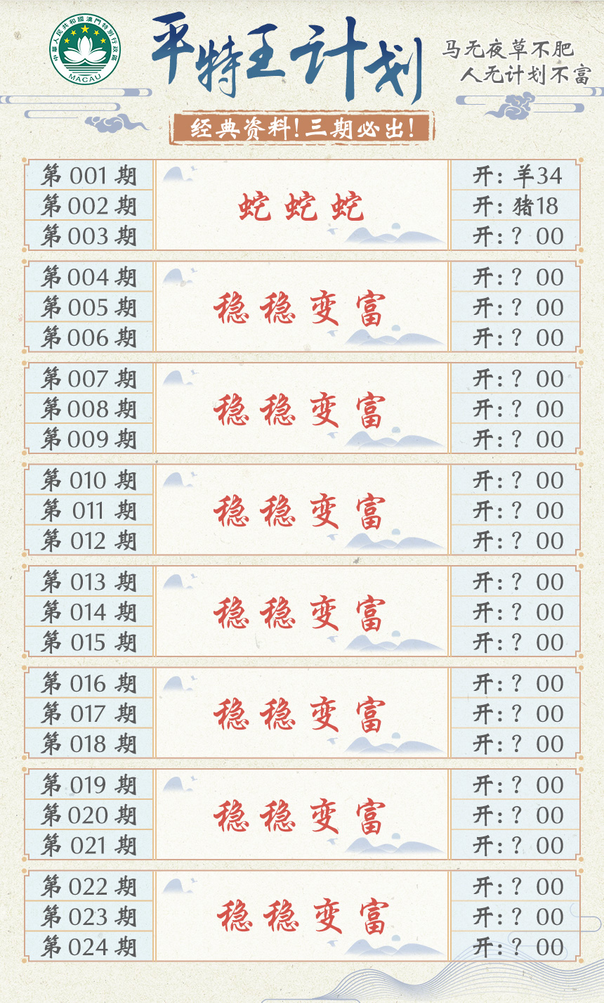 2025003期平特王计划
