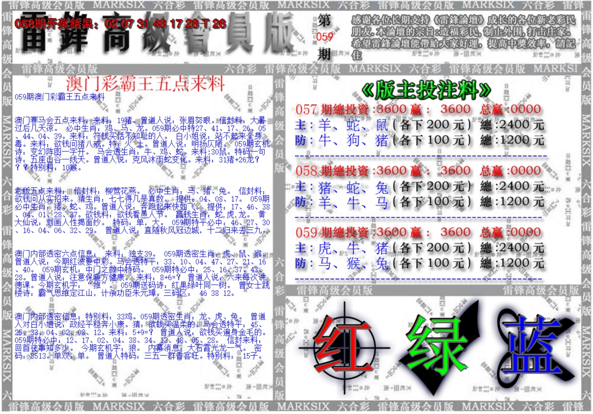 2025059期澳门高级会员版