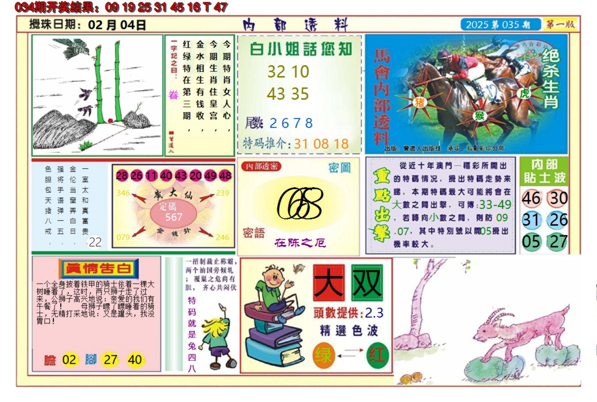 2025035期澳门内部透料A