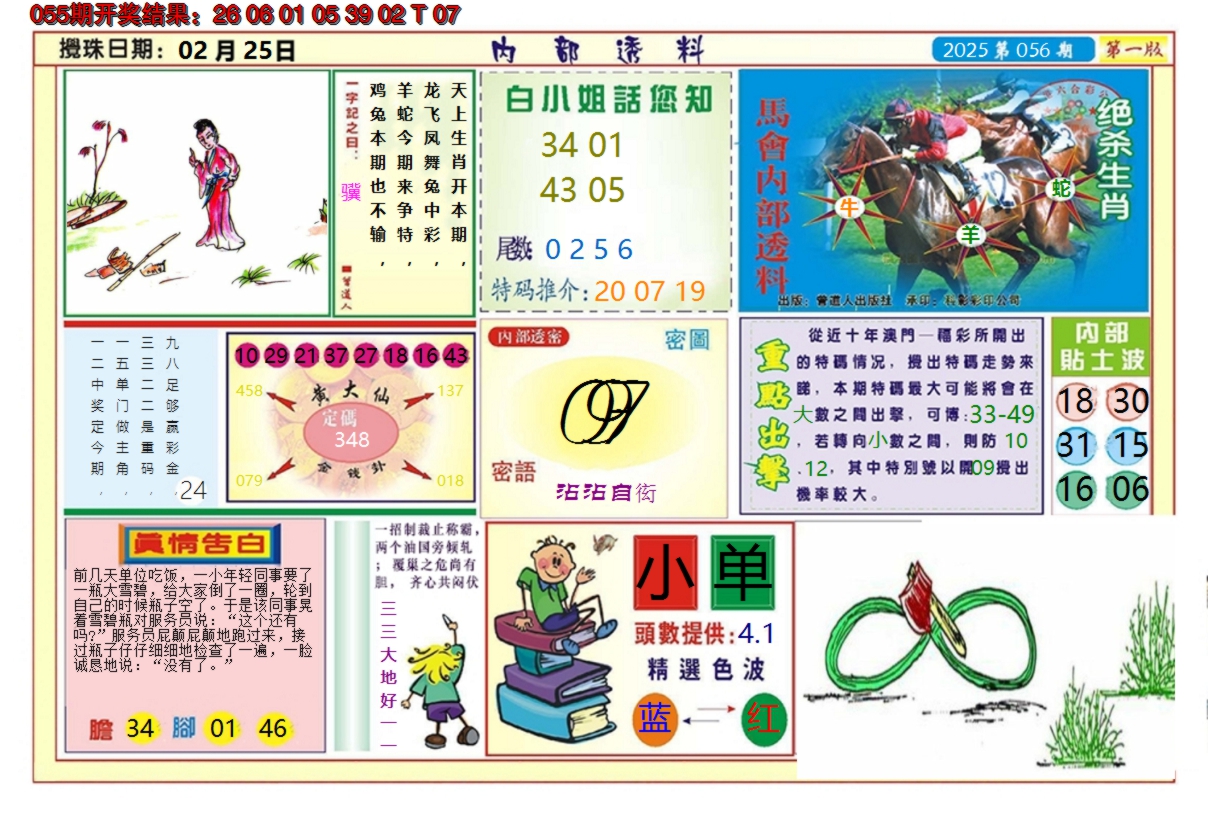 2025056期澳门内部透料A
