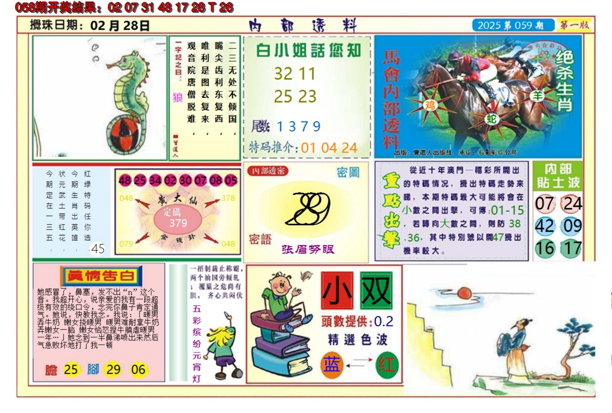 2025059期澳门内部透料A