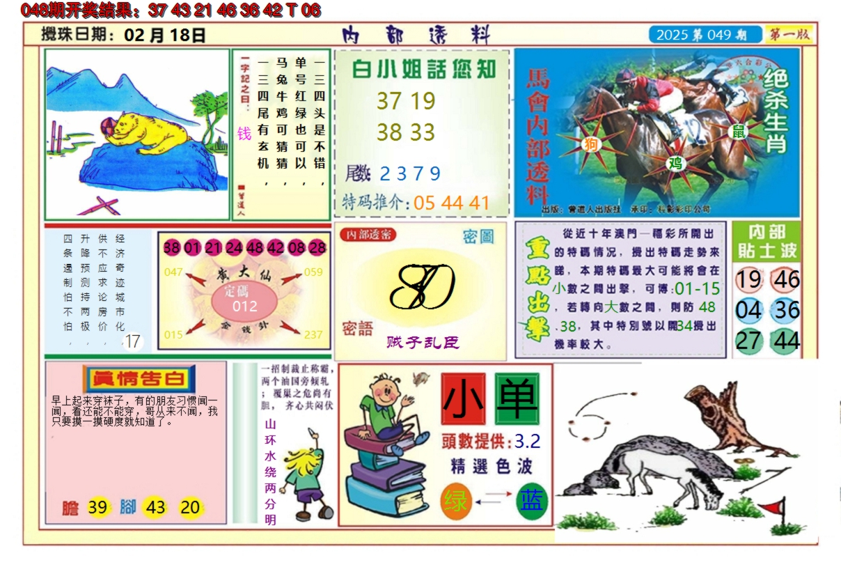 2025049期澳门内部透料A