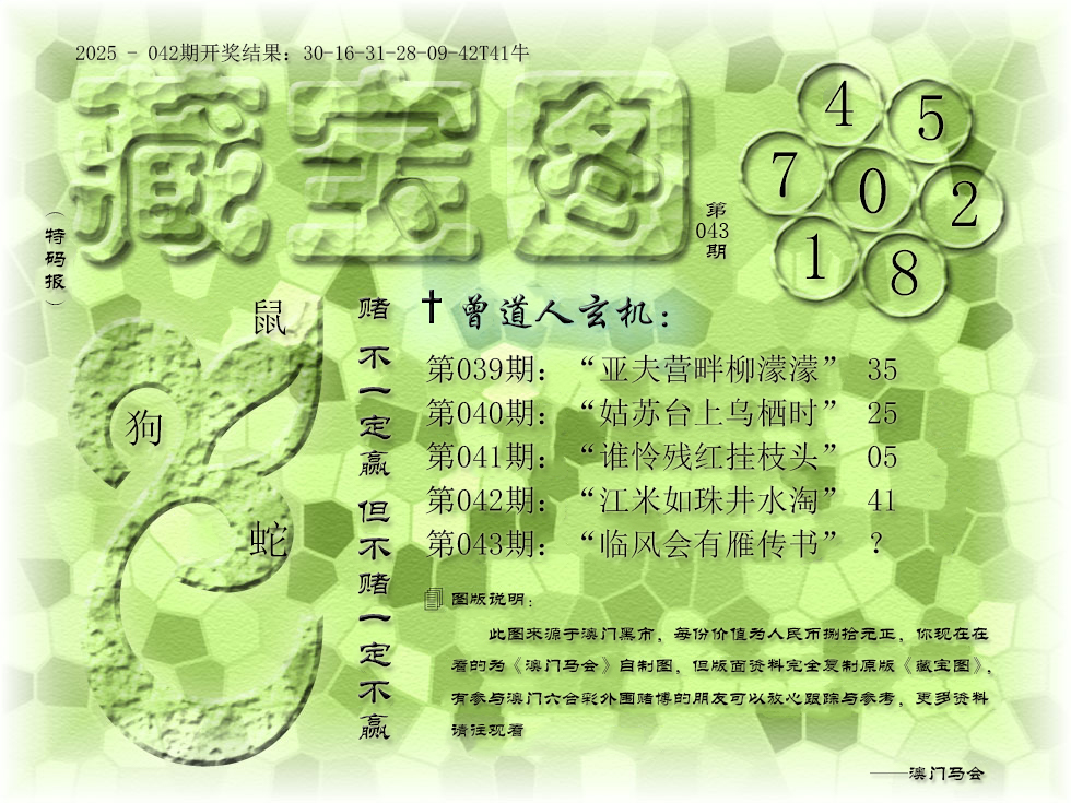 2025043期《藏宝图》