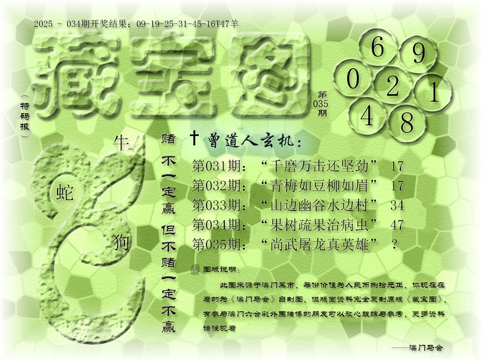 2025035期《藏宝图》