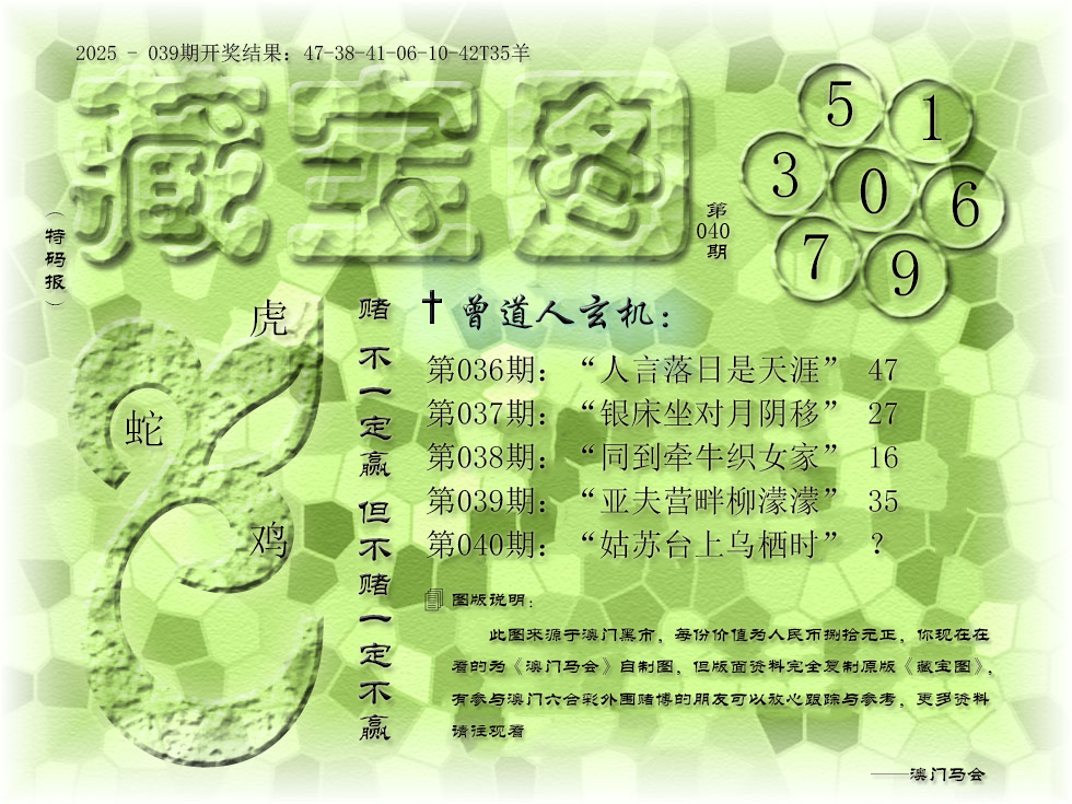 2025040期《藏宝图》