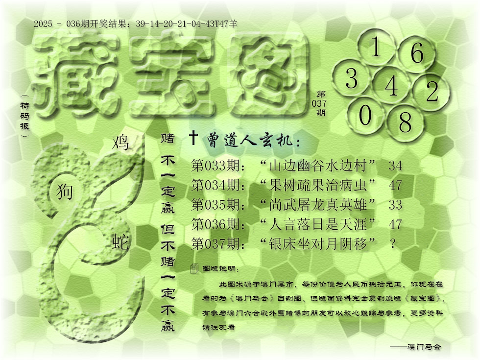 2025037期《藏宝图》