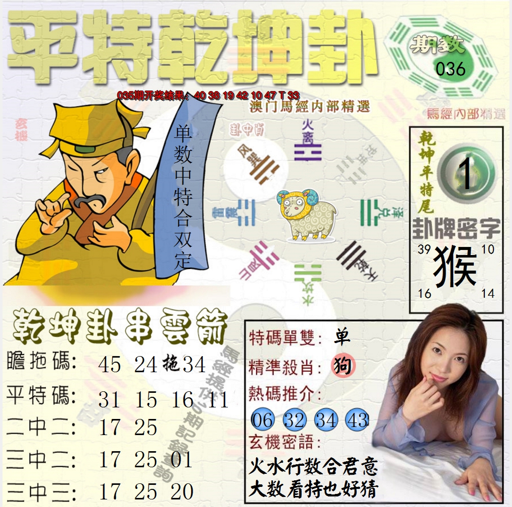 2025036期平特乾坤卦