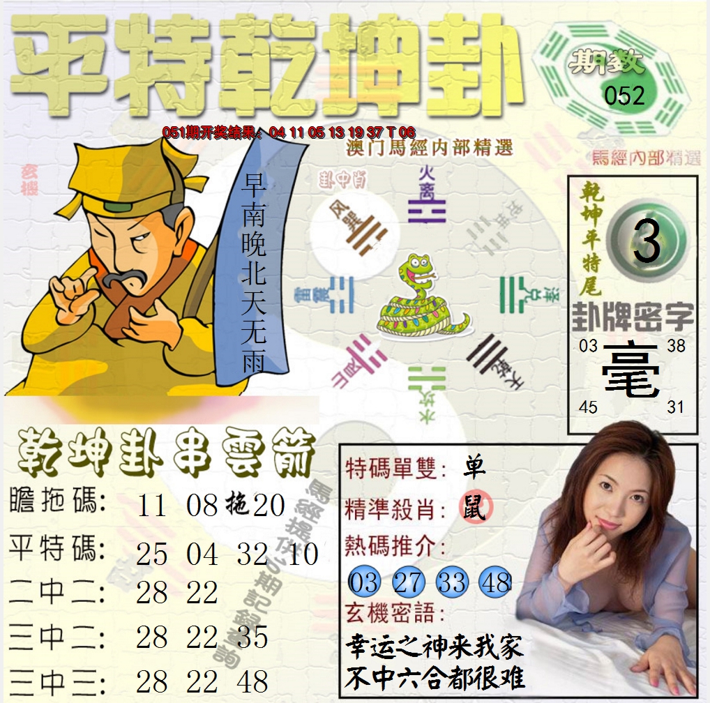 2025052期平特乾坤卦