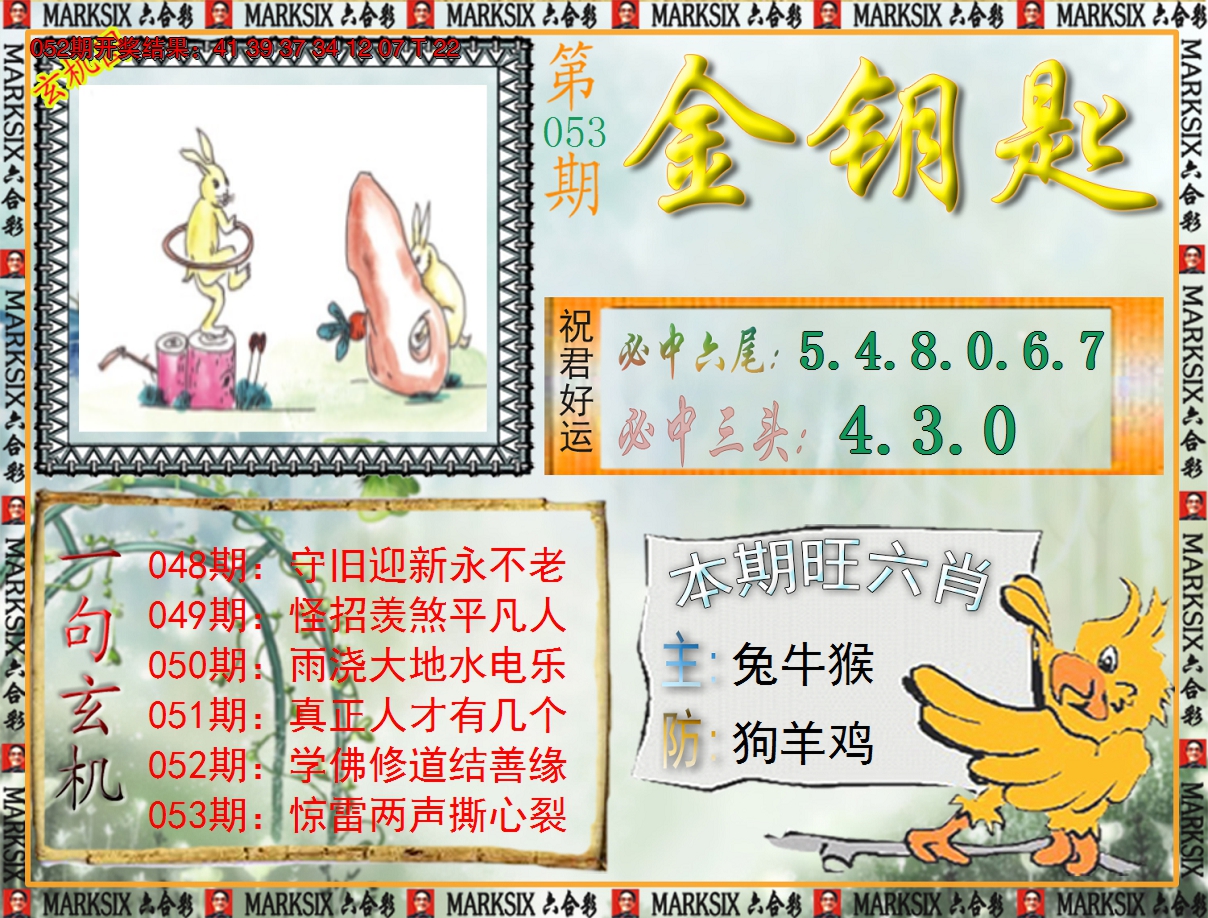 2025053期《澳门金钥匙》