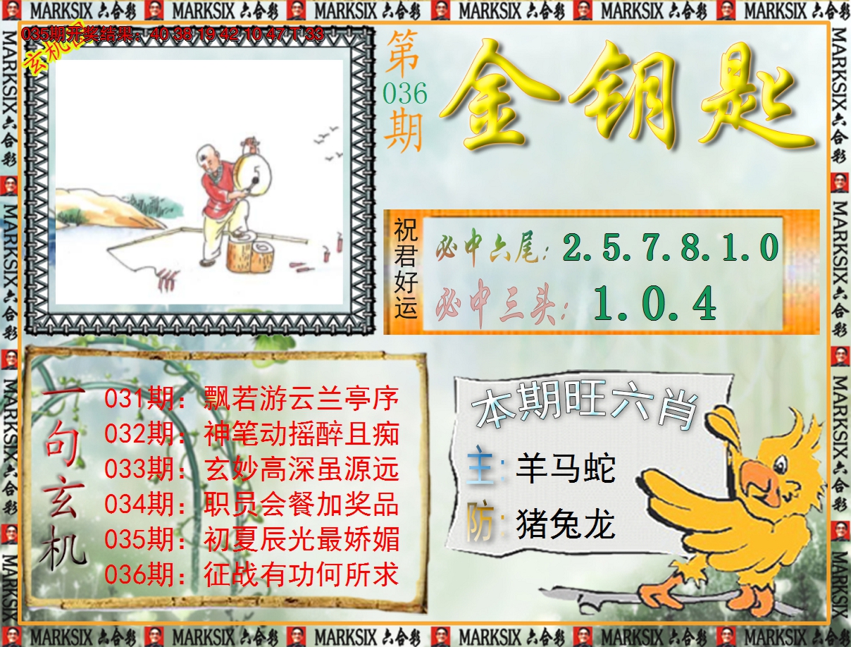 2025036期《澳门金钥匙》