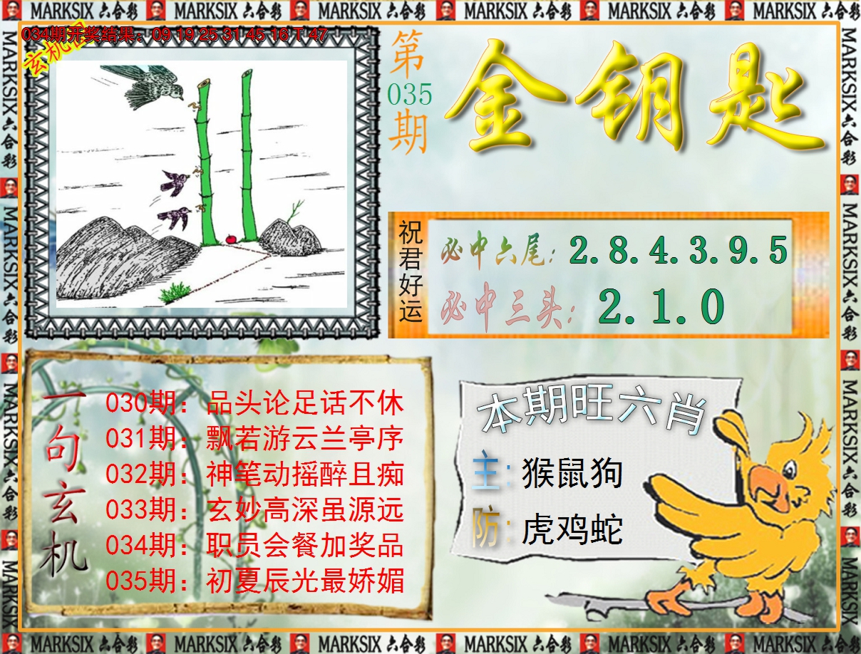 2025035期《澳门金钥匙》