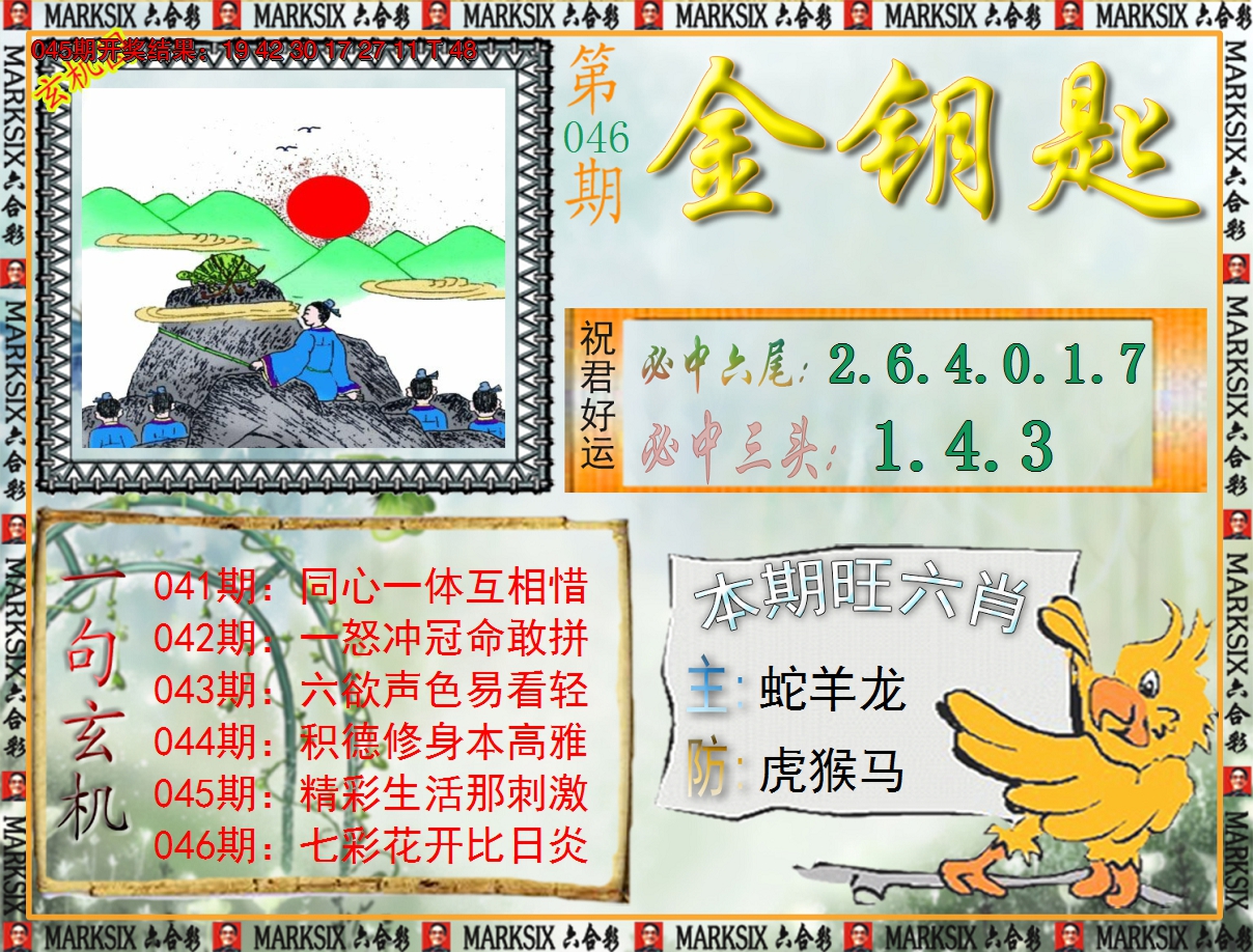 2025046期《澳门金钥匙》