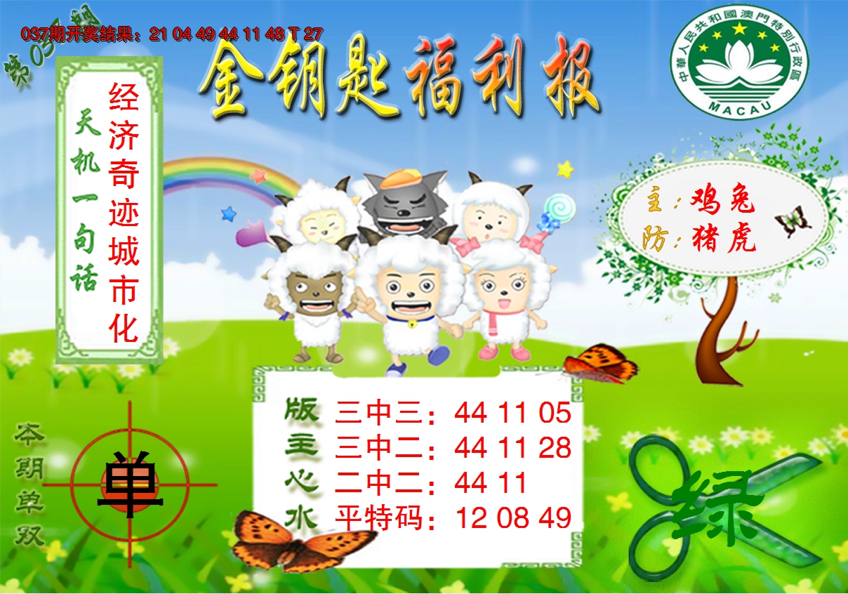 2025038期《金钥匙福利》