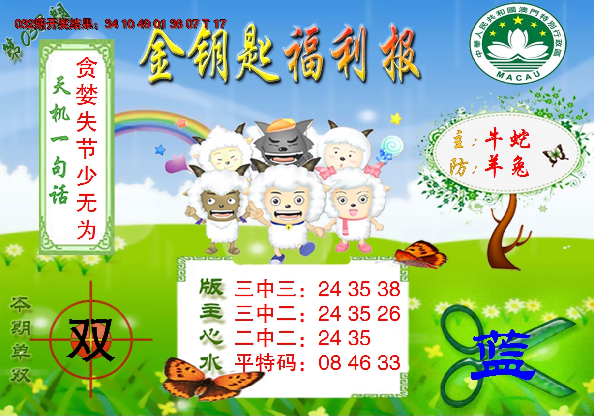 2025033期《金钥匙福利》