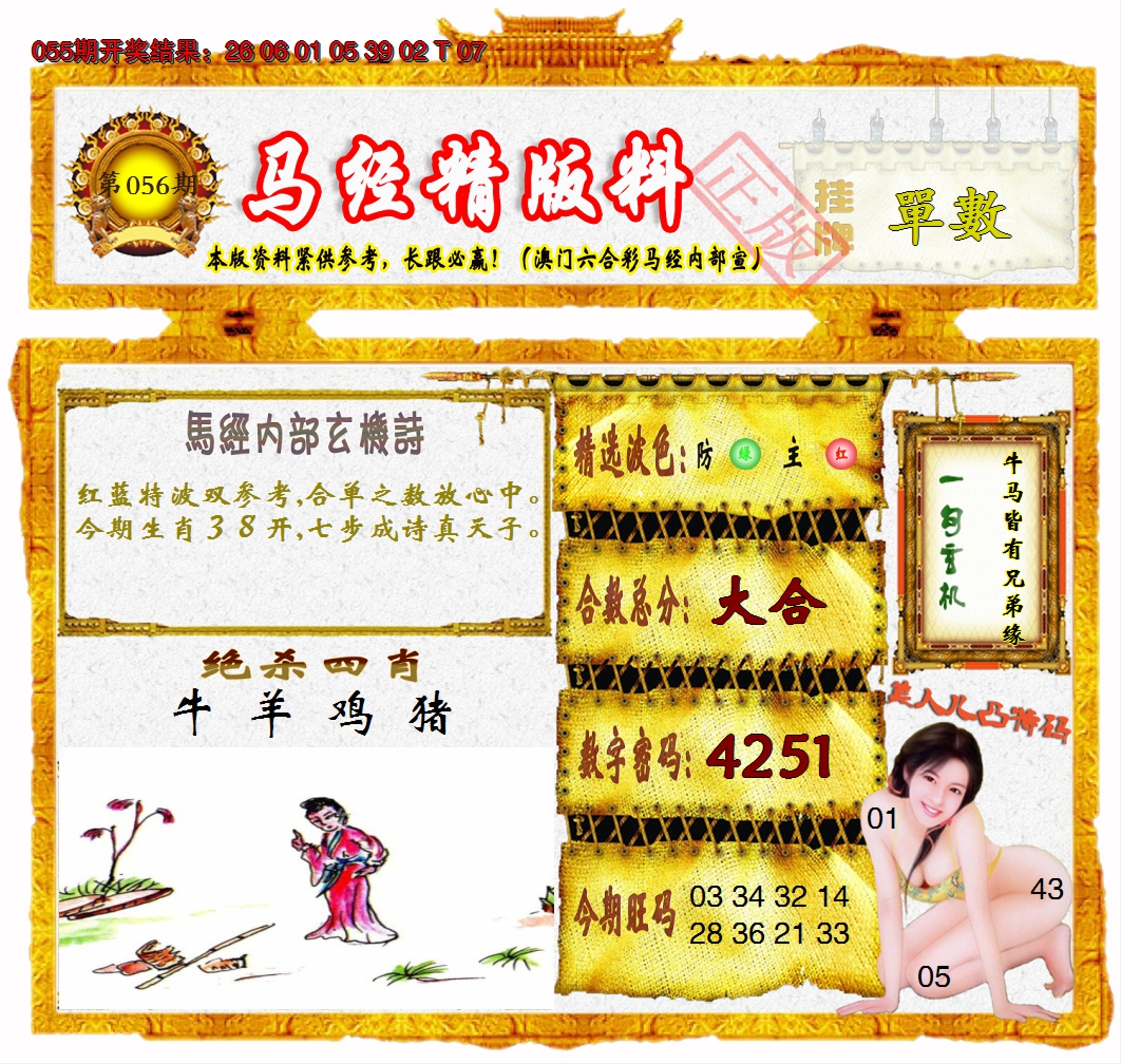 2025056期马经精版料