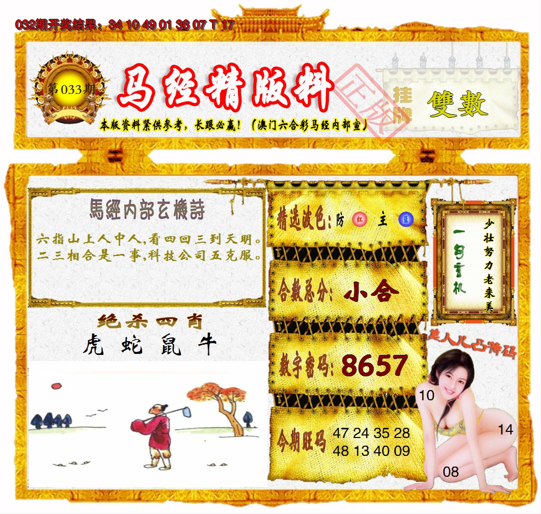 2025033期马经精版料