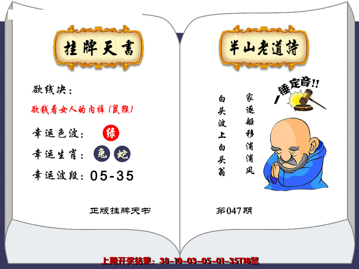 2025047期澳门挂牌天书
