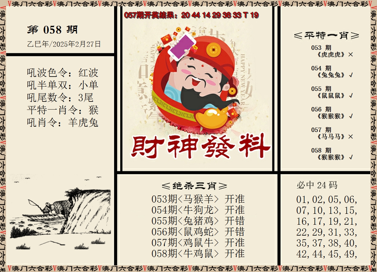 2025058期财神发料