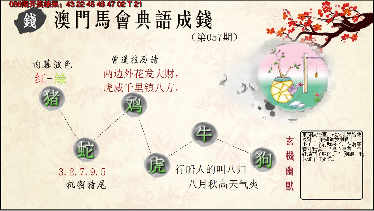 2025057期典语成钱