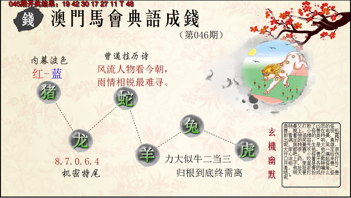 2025046期典语成钱