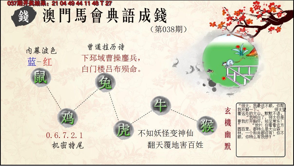 2025038期典语成钱