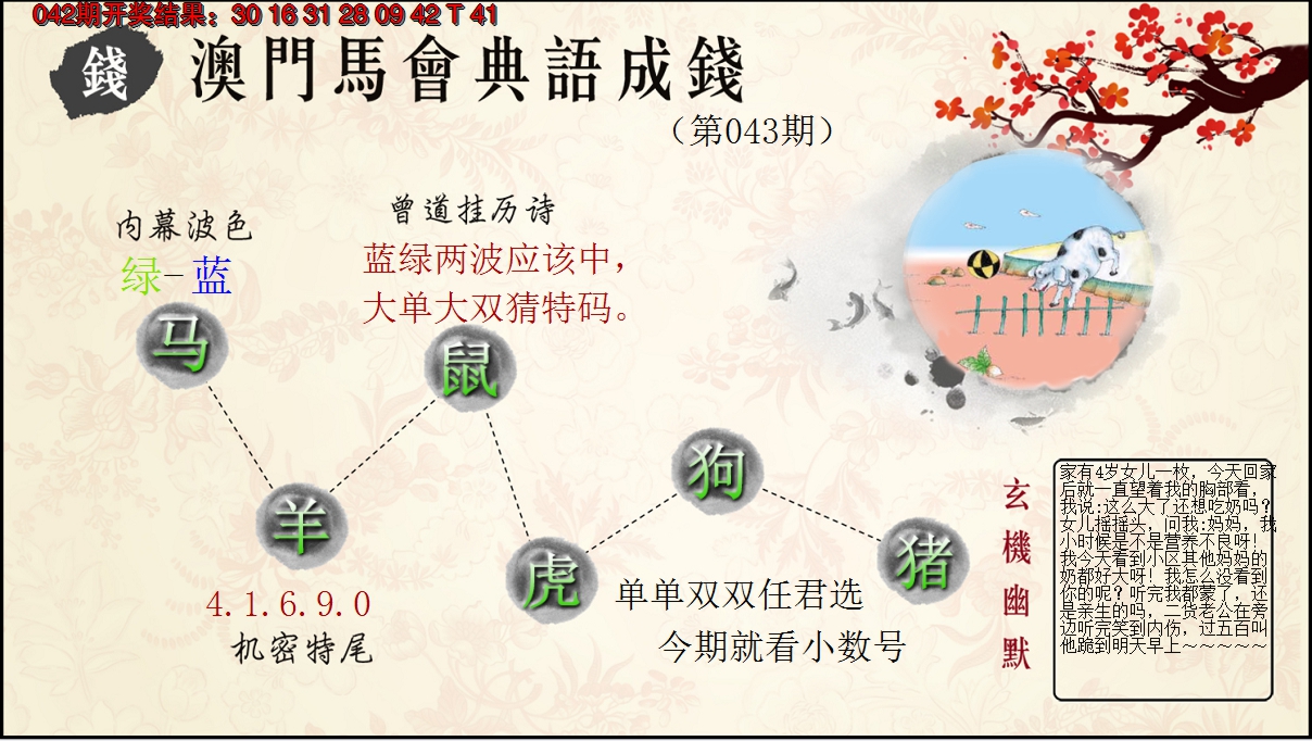 2025043期典语成钱