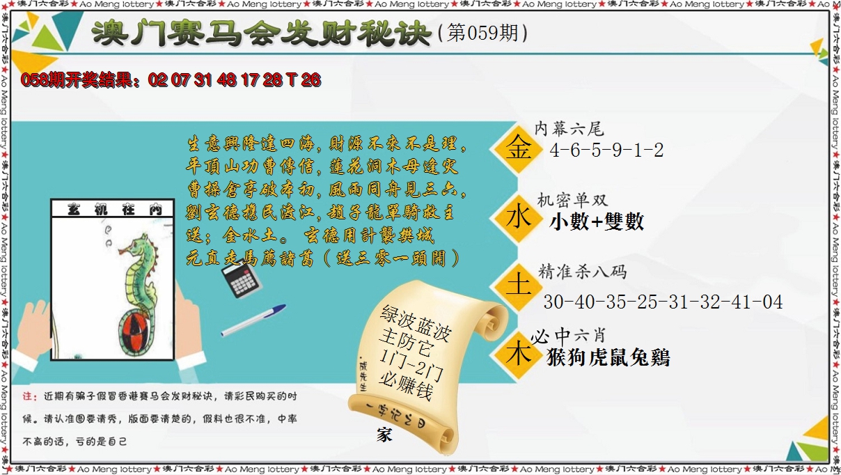 2025059期发财秘诀