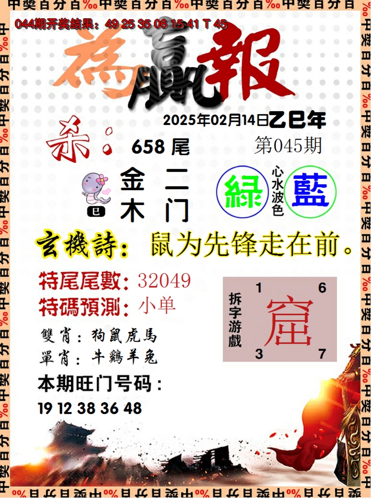 2025045期为赢报