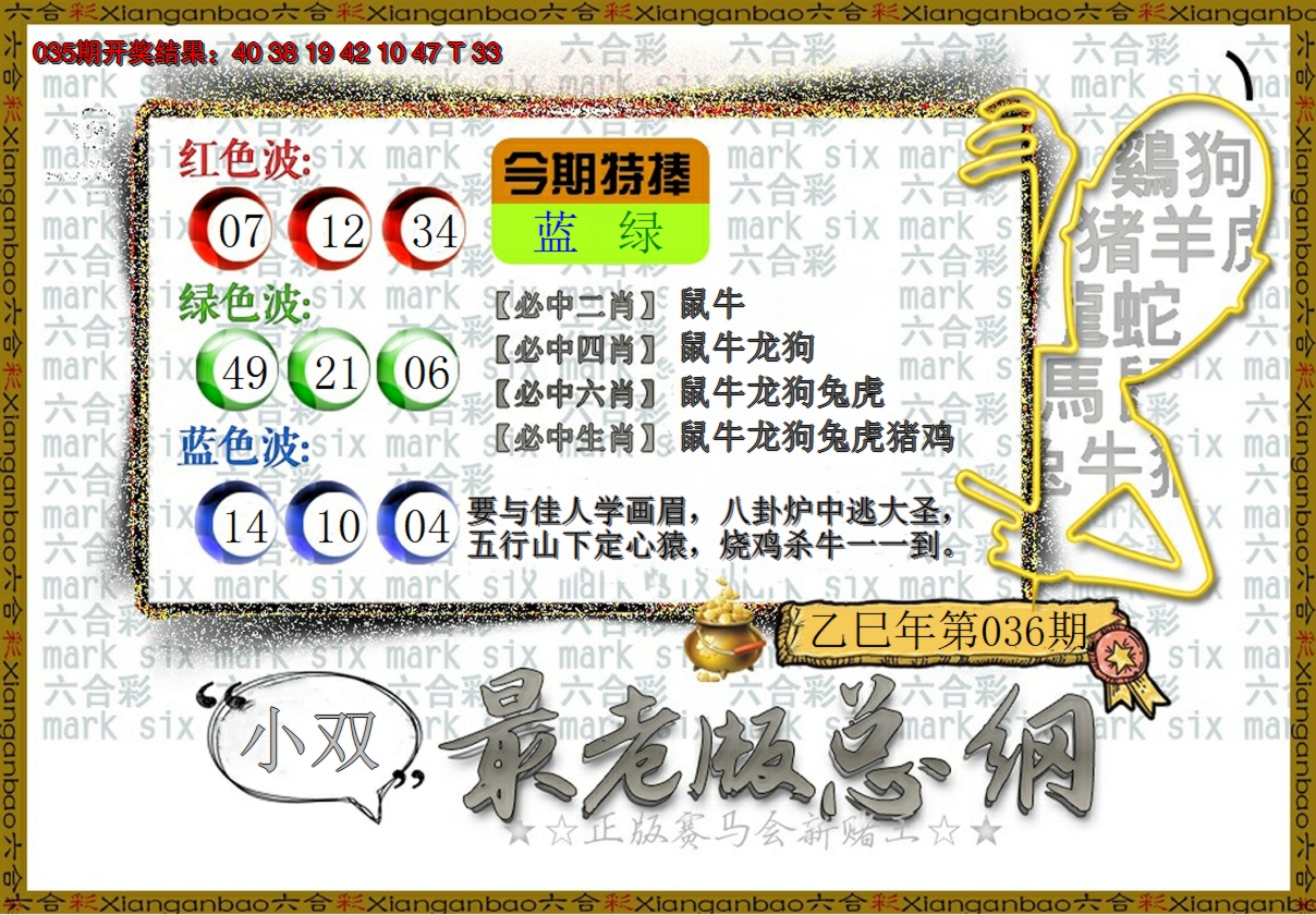 2025036期最老版总纲