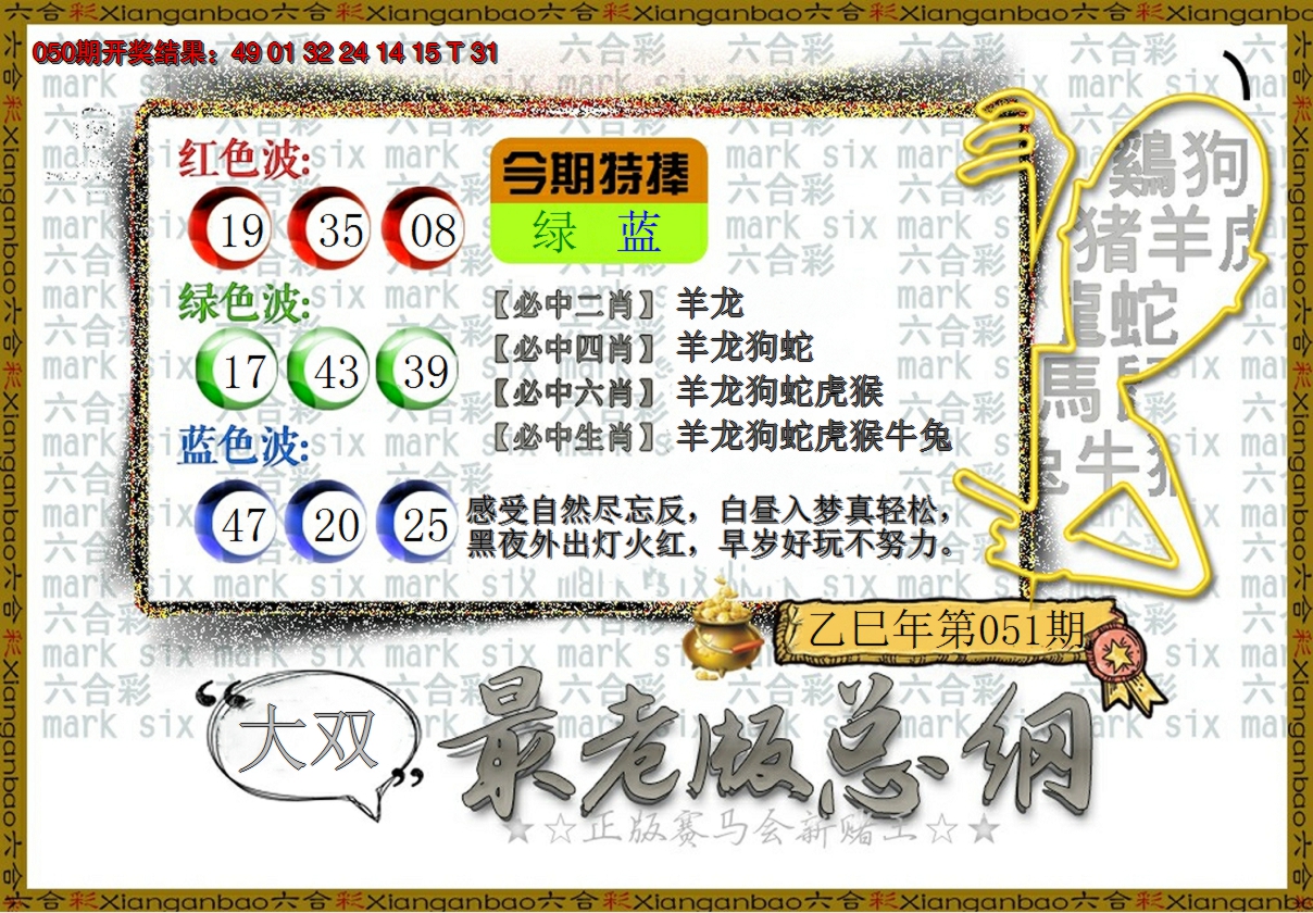 2025051期最老版总纲