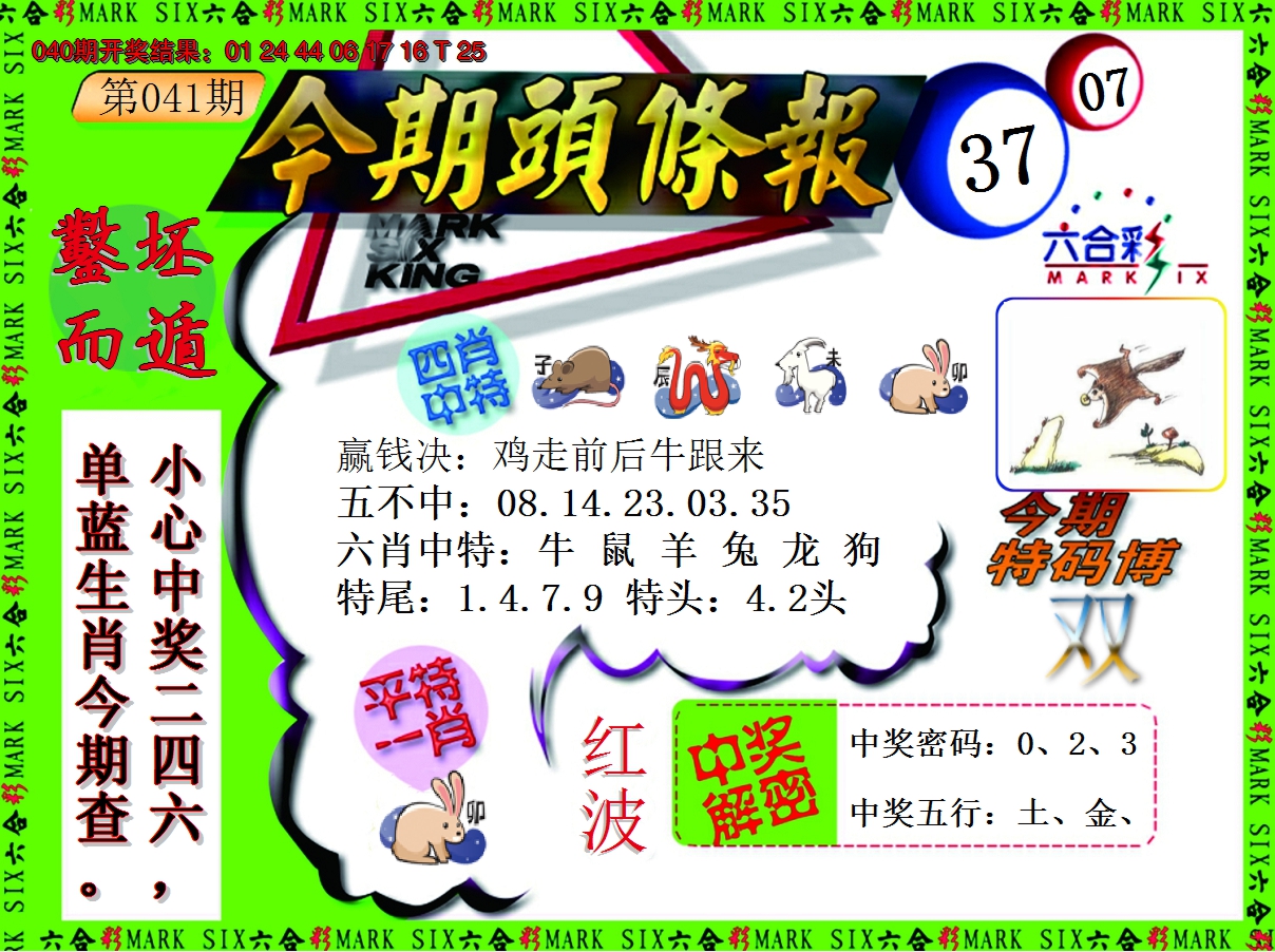 2025041期今期头条报