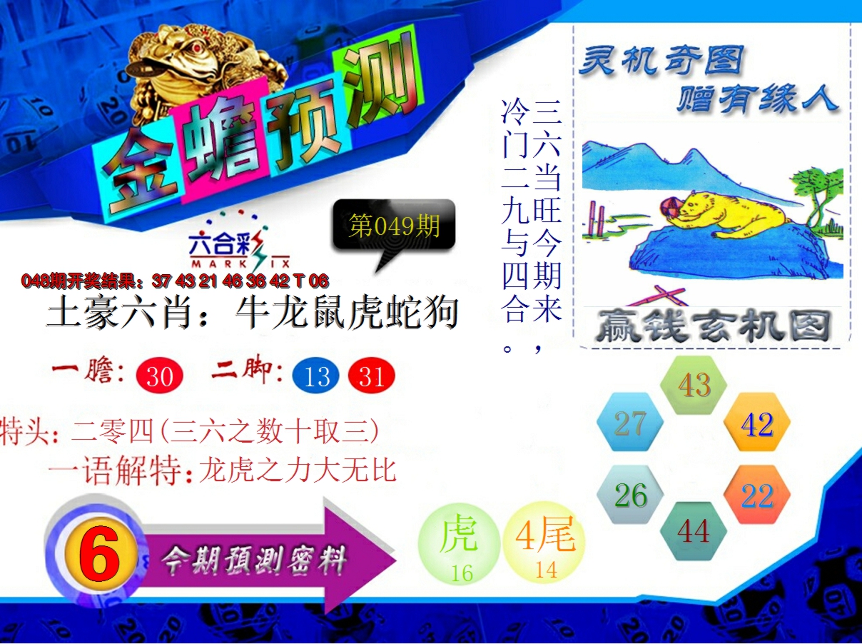 2025049期金蟾预测