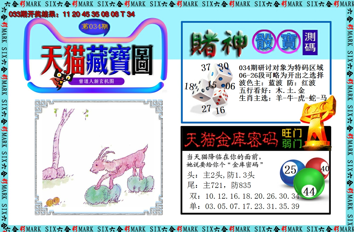 2025034期天猫藏宝图