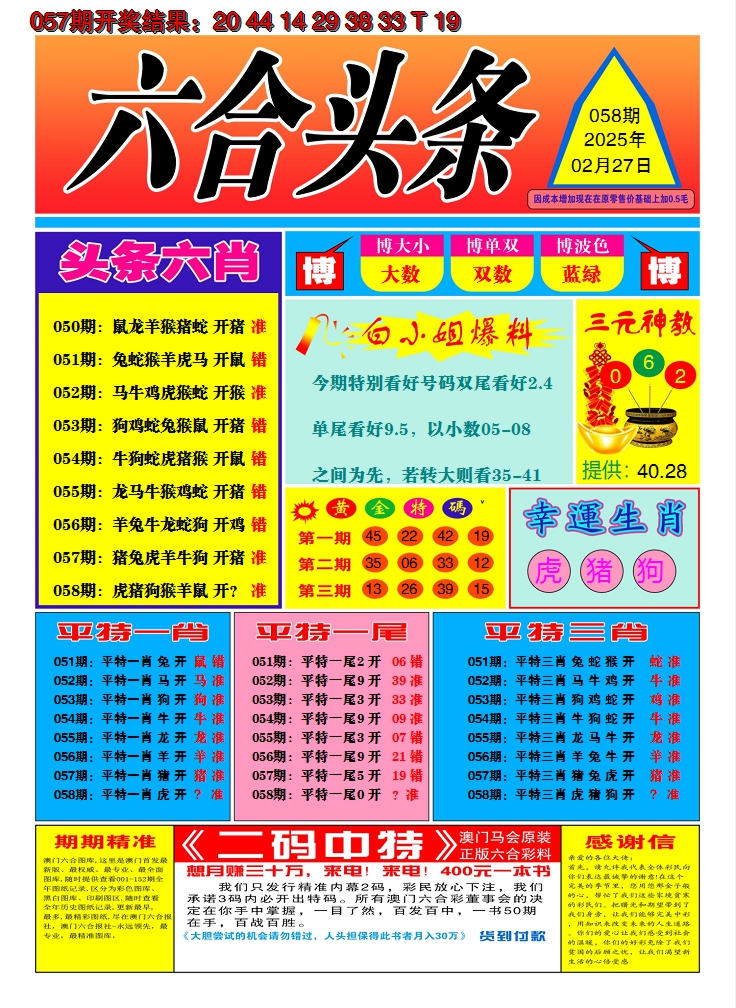 2025058期六合头条A