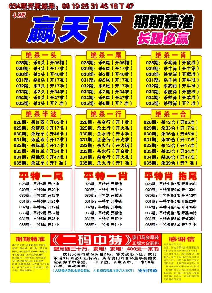 2025035期澳门赢天下C