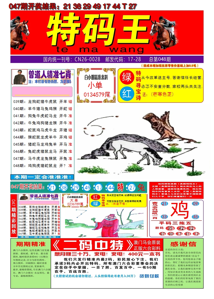 2025048期澳门特码王A