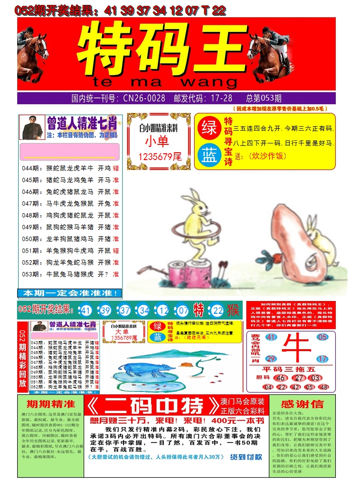 2025053期澳门特码王A