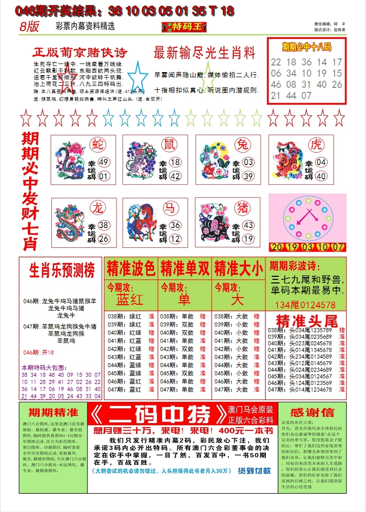 2025047期澳门特码王B