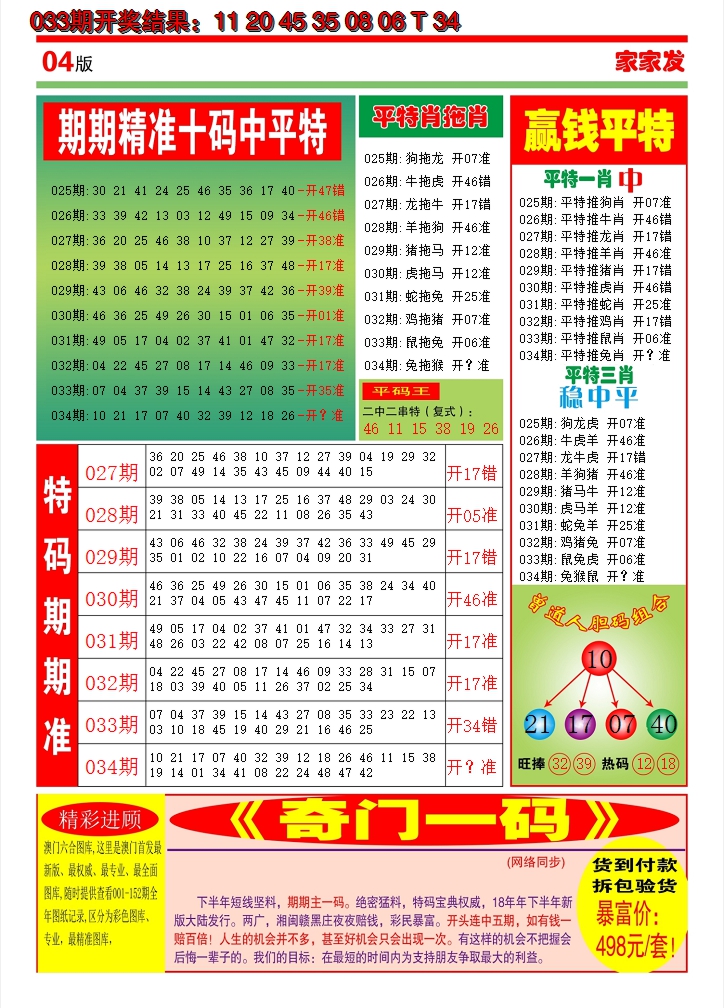 2025034期澳门家家发C